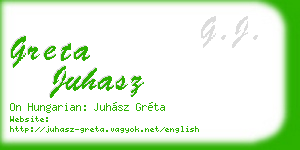 greta juhasz business card