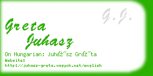 greta juhasz business card